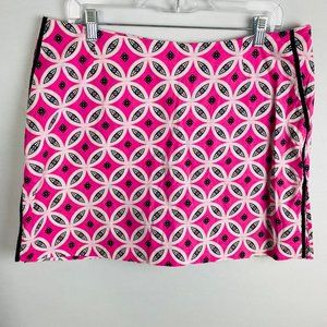 Golftini Funky Bohemian Artsy Golf Tennis Skort Skirt Womens 14 Pockets Side Zip